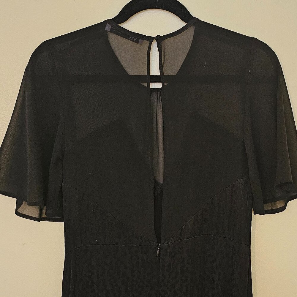 All Black Leopard Print Dress